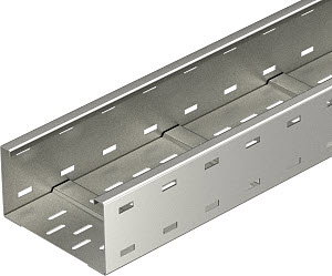Weitspannkabelrinne gelocht, Boden gesickt 110x300x6000, A2, 1.4301, 2B