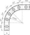 Bogen 90° für Weitspannkabelrinne 110 110x200, St, FS