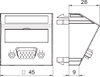 Multimediaträger VGA mit Kabel, Buchse-Buchse 45x45mm, PC, reinweiß, RAL 9010