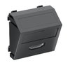 Multimediaträger HDMI Buchse mit Schraubanschluss 45x45mm, PC, schwarzgrau, RAL 7021