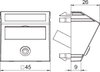 Multimediaträger Audio-Klinke 1x Buchse mit Lötanschluss 45x45mm, PC, reinweiß, RAL 9010