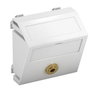 Multimediaträger Audio-Klinke 1x Buchse mit Lötanschluss 45x45mm, PC, reinweiß, RAL 9010