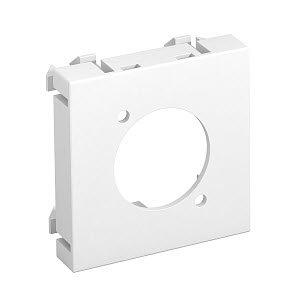 Multimediaträger XLR ohne Anschlussbuchse 45x45mm, PC, reinweiß, RAL 9010