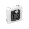 Multimediaträger XLR 3-polig Buchse mit Schraubanschluss 45x45mm, PC, reinweiß, RAL 9010