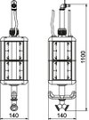 HoverCube IP20, Luft, mit Griff, leer 140x140x352, PA, graphitschwarz, RAL 9011