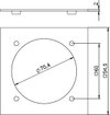 Abdeckplatte 1x CEE 95x95mm, PA, rapsgelb, RAL 1021