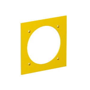 Abdeckplatte 1x CEE 95x95mm, PA, rapsgelb, RAL 1021