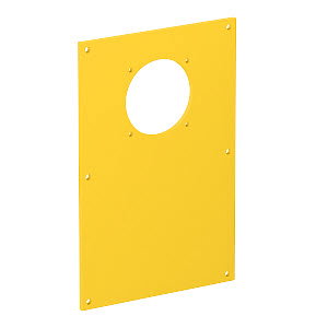 Abdeckplatte 1x Anbausteckdose 38x38 166x105mm, PVC, rapsgelb, RAL 1021