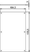 Abdeckplatte blind 160x105mm, PVC, rapsgelb, RAL 1021