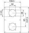Abdeckplatte für 2x Steckdose 38x38 160x105x3mm, PVC, rapsgelb, RAL 1021