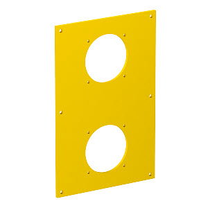 Abdeckplatte für 2x Steckdose 38x38 160x105x3mm, PVC, rapsgelb, RAL 1021