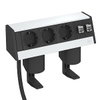 Deskbox mit Befestigungszwinge, Alu, alu