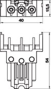 Buchsenteil-Adapter, gerade GST 18i 3p, Modul 45connect, PA, schwarz
