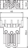 Steckerteil-Adapter, gerade GST 18i 3p, Modul 45connect, PA, schwarz