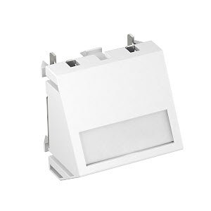 Kabelauslass mit Zugentlastung 45x45mm, PC, reinweiß, RAL 9010