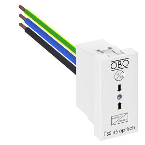 Überspannungsschutz Modul 45 mit optischer Anzeige 255V, reinweiß, RAL 9010