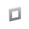 Abdeckrahmen Modul 45, 1fach 84x84mm, PC, alu lackiert