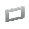 Abdeckrahmen Modul 45, 2fach 84x140mm, PC, alu lackiert