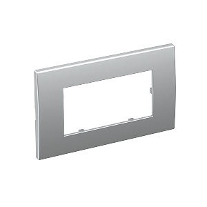 Abdeckrahmen Modul 45, 2fach 84x140mm, PC, alu lackiert