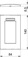 Abdeckrahmen Modul 45, 2fach 84x140mm, PC, reinweiß, RAL 9010