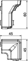 Inneneck SL-L 20x50 9010, PVC, reinweiß, RAL 9010