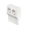 Geräteträger SL 2-fach 20x50/70 9010, PVC, reinweiß, RAL 9010