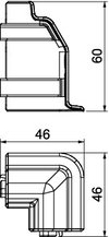 Außeneck SL-L 20x50 9010, PVC, reinweiß, RAL 9010