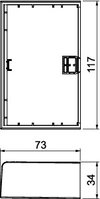 Endstück SIGNA BASE 70x110 9010 34x117x73, PC/ABS, reinweiß, RAL 9010