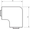 Flachwinkelhaube halogenfrei 30x45mm, PC/ABS, reinweiß, RAL 9010