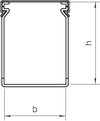 Verdrahtungskanal 60x80x2000, PVC, steingrau, RAL 7030