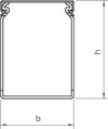 Verdrahtungskanal 37x37x2000, PVC, steingrau, RAL 7030