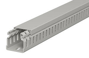 Verdrahtungskanal 37x37x2000, PVC, steingrau, RAL 7030