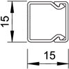 Wand- und Deckenkanal mit Bodenlochung 15x15x2000, PVC, reinweiß, RAL 9010