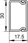 Wand- und Deckenkanal mit Bodenlochung 15x30x2000, PVC, reinweiß, RAL 9010