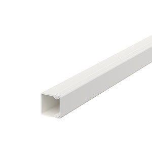 Wand- und Deckenkanal mit Bodenlochung 20x20x2000, PVC, reinweiß, RAL 9010