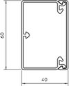 Wand- und Deckenkanal mit Bodenlochung 40x60x2000, PVC, reinweiß, RAL 9010