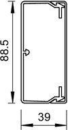 Wand- und Deckenkanal mit Bodenlochung 40x90x2000, PVC, reinweiß, RAL 9010