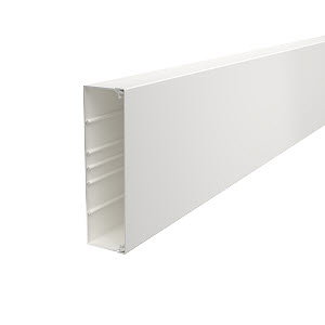 Wand- und Deckenkanal mit Bodenlochung 60x210x2000, PVC, reinweiß, RAL 9010