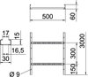 Kabelleiter gelocht, mit VS-Sprosse 60x500x3000, St, FT