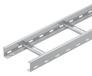 Kabelleiter gelocht, mit VS-Sprosse 60x200x6000, A2, 1.4301, 2B