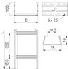 Weitspannkabelleiter gelochter Seitenholm 160x200x6000, St, FS