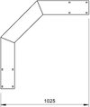 Bogen 90° fallend für Weitspannkabelleiter 160 160x300, St, FT