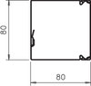 Leitungsführungskanal mit Bodenlochung 80x80x2000, St, FS