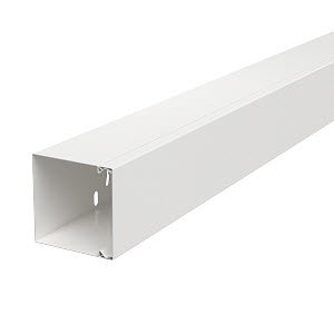 Leitungsführungskanal mit Bodenlochung 80x80x2000, St, FSK, reinweiß, RAL 9010