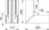 Inneneck 70x110mm, PVC, reinweiß, RAL 9010