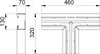 T-Stück 70x130mm, PVC, reinweiß, RAL 9010