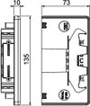 Endstück 70x130mm, PVC, cremeweiß, RAL 9001