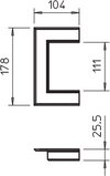 Wandabschlussblende offen 104x178x25, ABS/ASA, reinweiß, RAL 9010