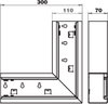 Flachwinkel symmetrisch 70x110x300, St, reinweiß, RAL 9010