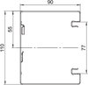 Geräteeinbaukanal symmetrisch 90x110x2000, St, reinweiß, RAL 9010